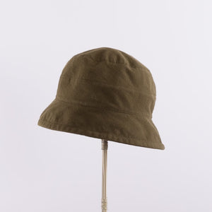 Washed bucket hat in Olive