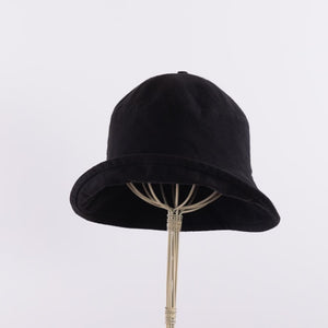 Washed dome hat in Black