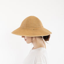 画像をギャラリービューアに読み込む, Round top Wide brim hat in Natural x Beige
